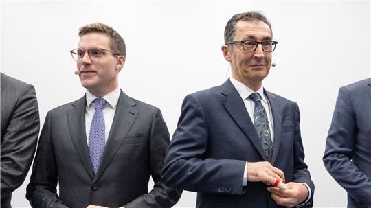 Müssen nach der Wahl aller Voraussicht nach miteinander regieren: Manuel Hagel und Cem Özdemir. (Archivbild)