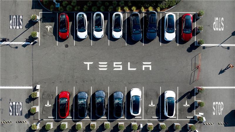 Musk sieht Teslas Zukunft in selbstfahrenden Autos - die Produktion eines Tesla-Robotaxis ohne Lenkrad und Pedale ist aber erst für 2026 geplant. (Archivbild)