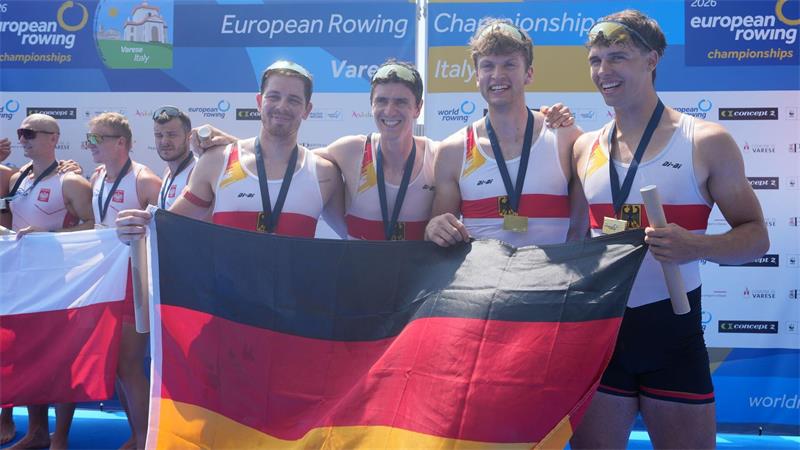 Nach EM-Gold gab es für den Doppelvierer der Männer bei der WM Silber. (Archivbild) 