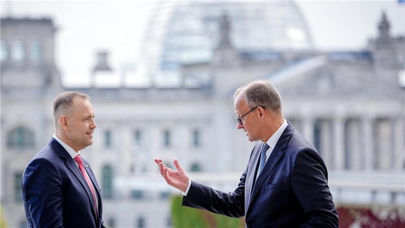 Nach dem Gespräch mit Bundespräsident Steinmeier traf sich Polens Präsident Nawrocki mit Bundeskanzler Merz