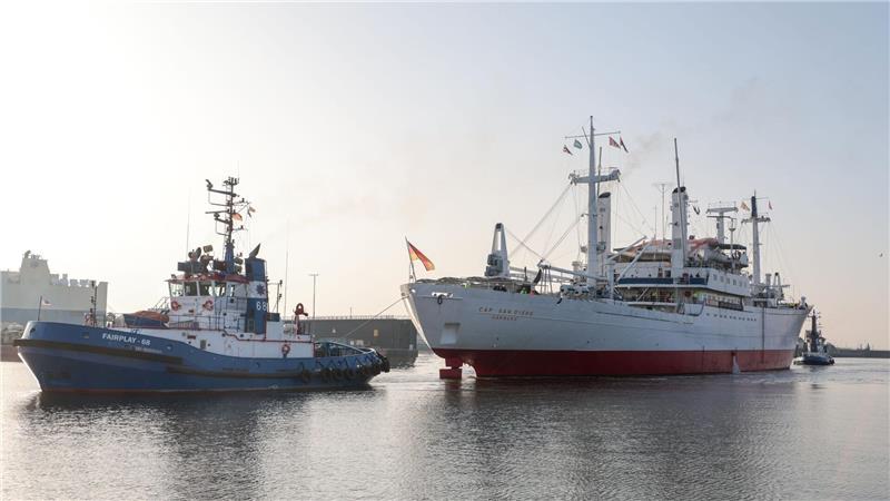 Nach einem Werftaufenthalt wird die „Cap San Diego“ Ende März nach Hamburg zurückkehren.