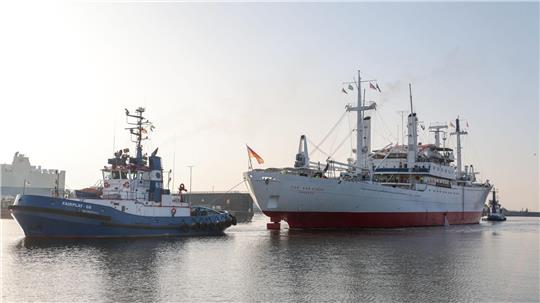 Nach einem Werftaufenthalt wird die „Cap San Diego“ Ende März nach Hamburg zurückkehren.