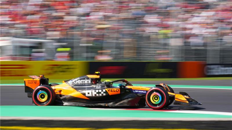 Norris mit Bestzeit im zweiten Training Nach seinem Defekt am McLaren in Zandvoort ist Norris voll in Fahrt.