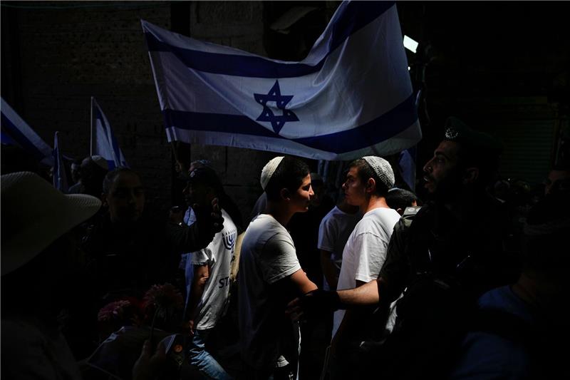 Nationalisten feiern am Jerusalem-Tag die israelische Eroberung Ost-Jerusalems nach dem Sechstagekrieg 1967.