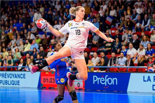 Nationalspielerin Mia Zschocke in Aktion.