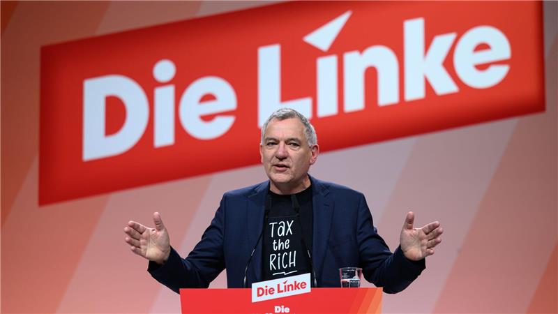 Parteitag: Nahost-Streit holt die Linke ein Nicht bei allen Beschlüssen folgten die Delegierten Parteichef Jan van Aken.
