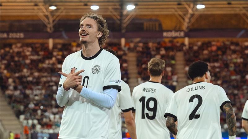 „Einfach geil“: Deutsche U21 feiert Final-Einzug Nick Woltemade jubelt auch im Halbfinale als Torschütze.