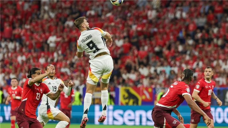 Niclas Füllkrug trifft bei der EM 2024 zum 1:1 gegen die Schweiz. (Archivbild) 