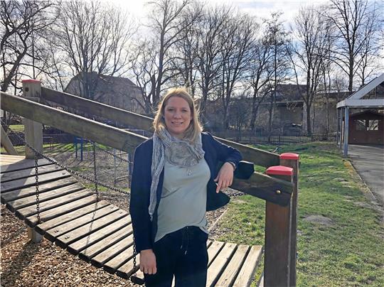 Nicole Wagener fühlt sich in ihrer neuen Tätigkeit sichtlich wohl. Foto: Wolpers