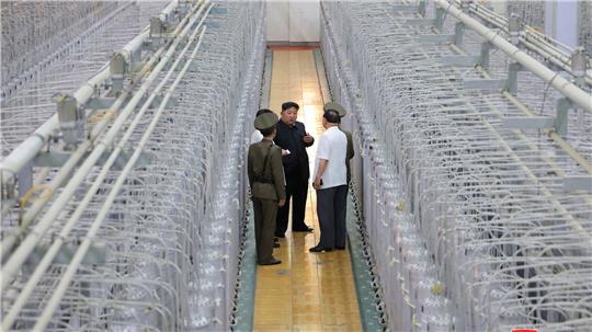 Nordkoreas Machthaber Kim lässt sich gern vor eindrucksvollen Kulissen fotografieren. (Archivfoto)