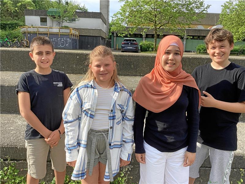 Goslars herziger Start in die Jutta-Schober-Abschiedswoche Nouralhuda Mahmoud, Larina Marie Rosenau, Tuna Yildiz und Nick Krone, 5d. Foto: Privat