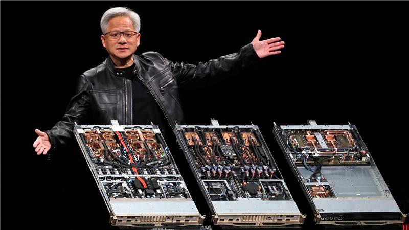 Nvidia-Chef Jensen Huang: Der Chipkonzern ist dank des Booms um KI wertvollstes Unternehmen der Welt - vor Apple (Archivbild)