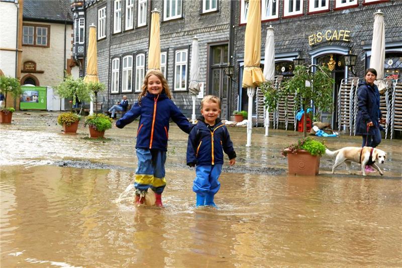 Ohne Gummistiefel ging in Goslar gar nichts.