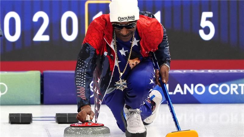 Olympia-Curling in Mailand: Snoop Dogg trainiert gemeinsam mit US-Team