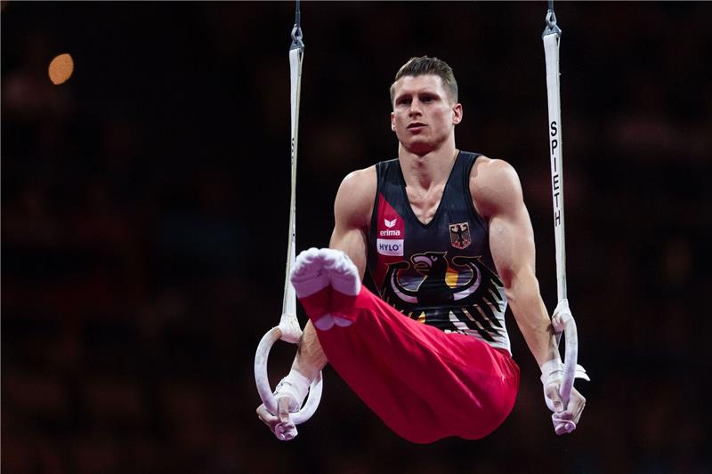 Dauser siegt auch bei zweiter WM-Qualifikation Olympia-Zweiter Lukas Dauser turnt an den Ringen.