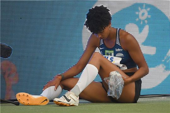 Olympiasiegerin Malaika Mihambo hat einen kleinen Faserriss.