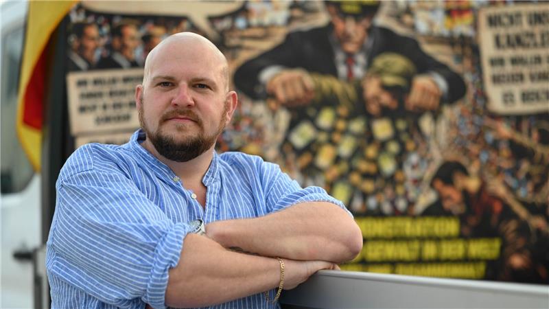 Organisator Sebastian Bormann ist unzufrieden mit der Politik der Bundesregierung. 