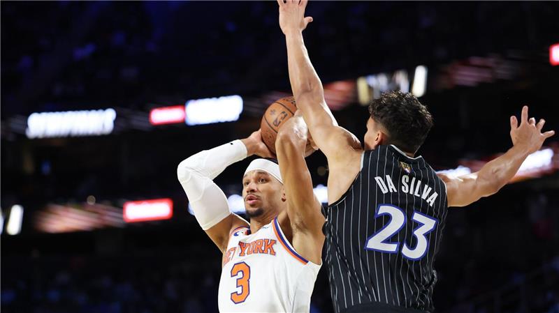Orlandos Tristan da Silva (l) wehrte sich vergeblich gegen Josh Hart und die Knicks.