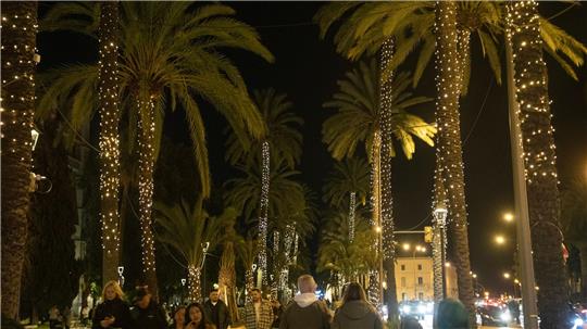 Palma hat die Weihnachtsbeleuchtung angeschaltet. 