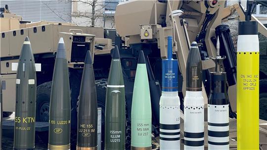 Panzer- und Artilleriegranaten des deutsch-französischen Rüstungskonzerns KNDS. Das Unternehmen plant für dieses Jahr den Börsengang. 