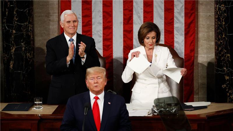 US-Spitzenpolitikerin Pelosi geht in den Ruhestand Pelosi machte immer wieder mit ihrer Kritik an Trump Schlagzeilen. (Archivbild)
