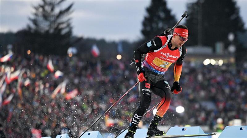 Podestplatz für Nawrath „eine Bestätigung“ Philipp Nawrath schafft es auf den dritten Platz im Sprint.