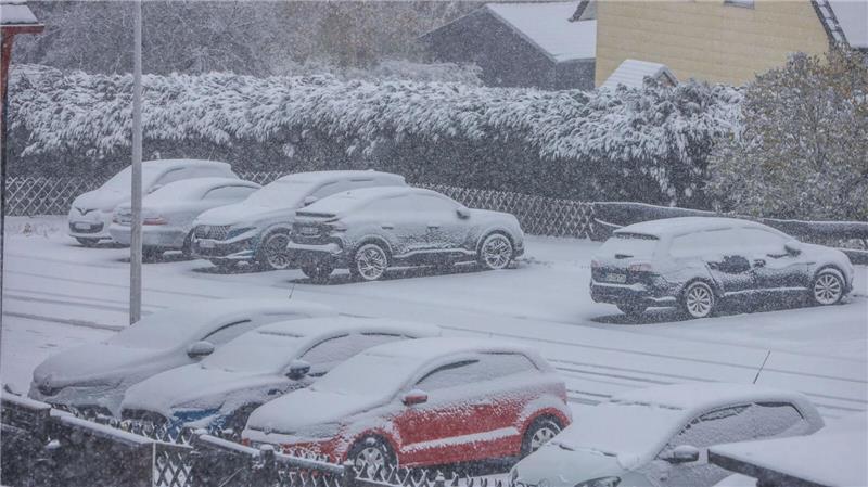 Plötzlicher Wintereinbruch im Oberharz.