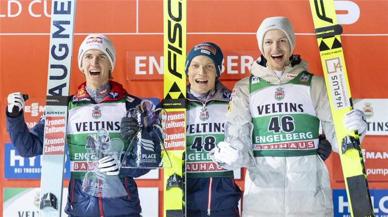Podium ohne Deutsche: Die Österreicher Hörl und Tschofenig glänzen im Weltcup.