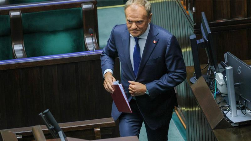 Polens Parlament spricht Tusks Regierung Vertrauen aus Polens Ministerpräsident Donald Tusk hat eine Vertrauensabstimmung überstanden, (Foto aktuell)