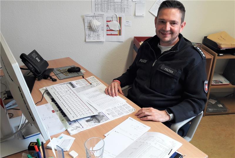 Polizei-Hauptkommissar Manuel Felten freut sich auf die neue Herausforderung.
