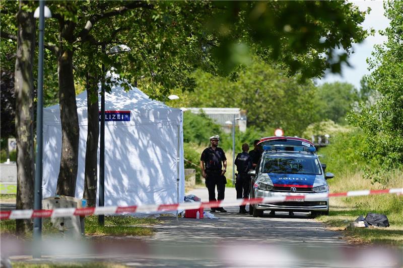 Tötung von zwei Obdachlosen - 17-Jähriger stellt sich Polizisten im Einsatz: Im Juli wurde ein erstochener Obdachloser auf einer Parkbank an der Donau in Wien-Brigittenau gefunden.