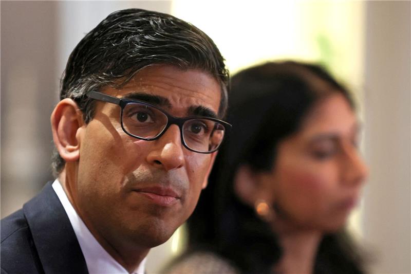 Missbrauch: Pakistaner im Visier der Sunak-Regierung Premierminister Rishi Sunak und Innenministerin Suella Braverman in Rochdale nahe Manchester.