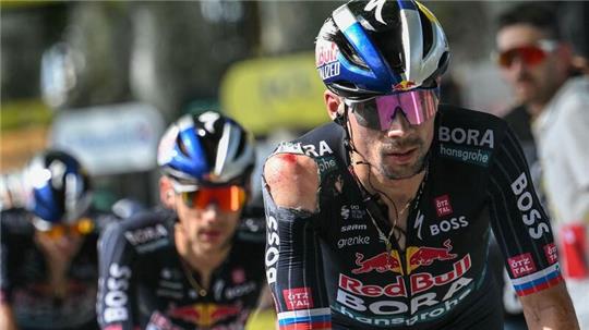 Primoz Roglic war auf der zwölften Etappe wenige Kilometer vor dem Ziel gestürzt.