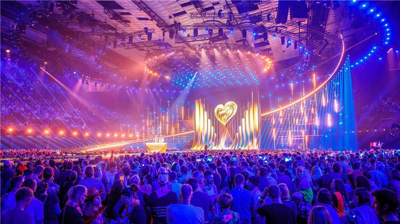 Proben für das Finale des 70. Eurovision Song Contest (ESC) in der Stadthalle Wien. 