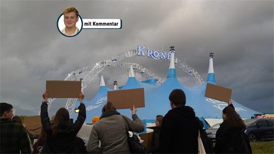 Another protest against animal husbandry at Circus Krone in Goslar