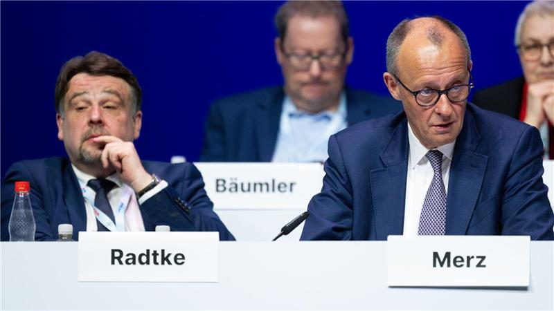 Radtke und Merz - die beiden Protagonisten des CDA-Kongresses.