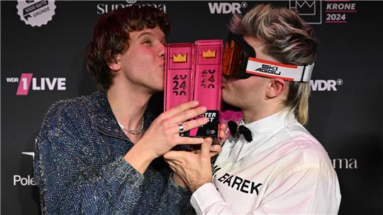 Räumten schon 2024 ab und können wieder auf eine Krone hoffen: die Musiker Zartmann und Ski Aggu. 