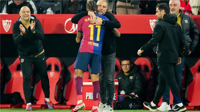 Die Revolution des netten Hansi: Flicks Glück in Barcelona Raphinha ist unter Hansi Flick bei Barcelona Leistungsträger.
