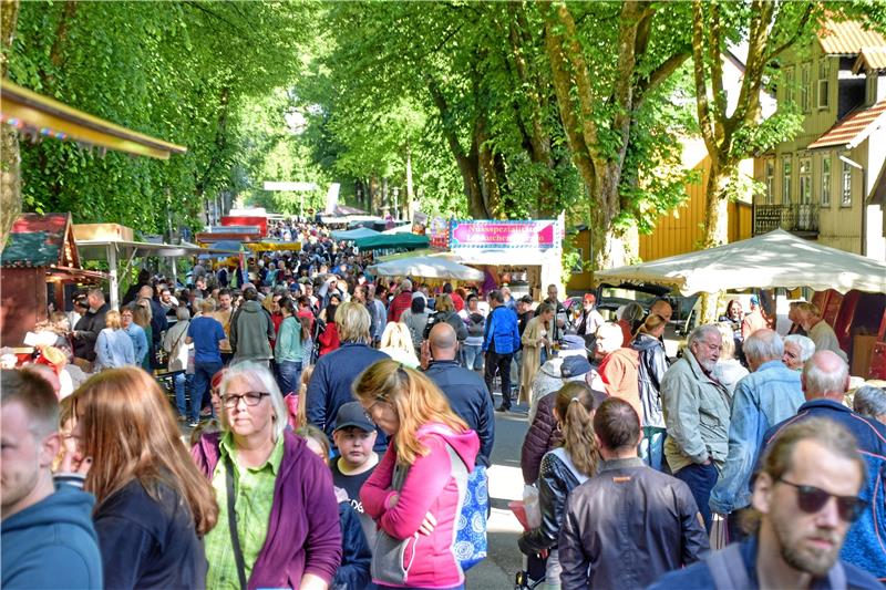Oberharzer Bergbauernmarkt platzt aus allen Nähten Rappelvoll ist es auf der Bornhardtstraße beim Oberharzer Bergbauernmarkt, der pandemiebedingt für zwei Jahre auf Eis gelegt wurde. Fotos: Neumann