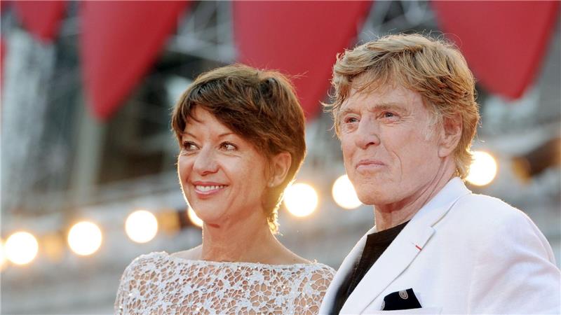 Redford mit seiner Frau Sibylle Szaggars. (Archivbild)