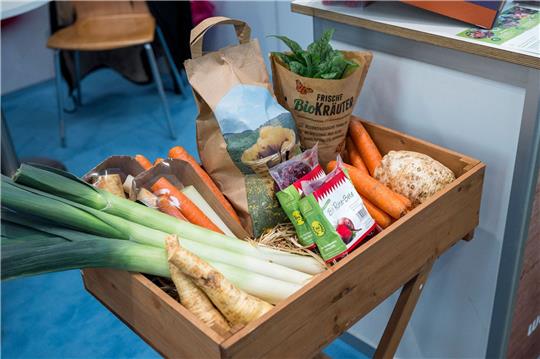 Regionales und saisonales Gemüse aus Franken auf der Naturkostmesse Biofach in Nürnberg.