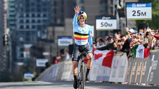 Remco Evenepoel ist im Zeitfahren nicht zu schlagen.