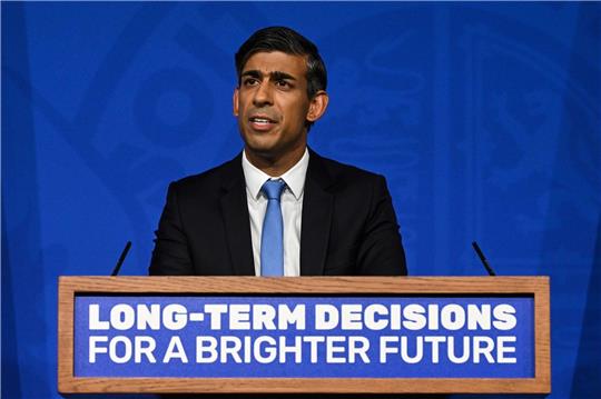 Rishi Sunak, Premierminister von Großbritannien, will die Klimaziele seines Landes auf breiter Front aufweichen.