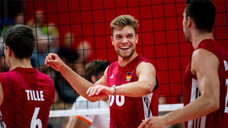 Volleyballer bei EM mental stark: „Komplett angezündet“ Röhrs ging bei der deutschen Aufholjagd voran. (Archivbild)