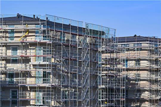 Rohbau von Wohnhäusern im Zentrum von Potsdam.