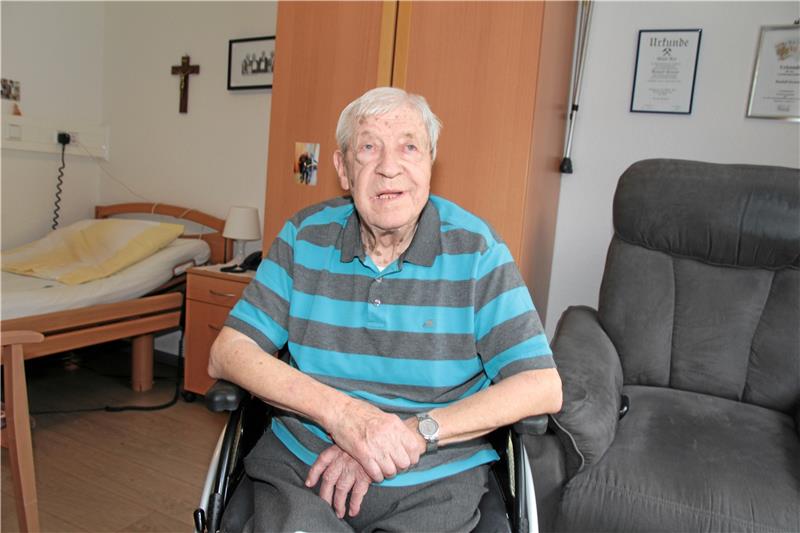 Rudolf Kraus fühlt sich im „Haus Glockenwinkel“ sehr wohl. Foto: Leifeld