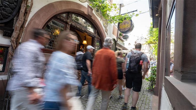 Rekordhalbjahr - Aber Konsumflaute bremst Inlandstourismus Rüdesheim am Rhein ist ein beliebtes Ziel ausländischer Gäste. (Foto: Archiv)