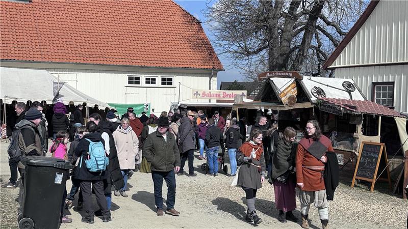 Rund 3000 Besucher kommen an den drei Tagen zum Mittelaltermarkt. Die meisten (wie hier) am Sonntag.