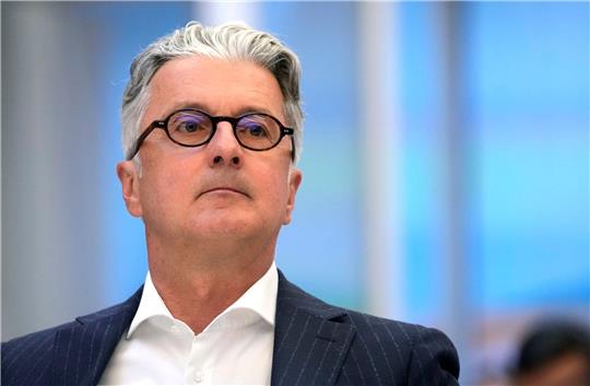 Rupert Stadler, ehemaliger Vorstandsvorsitzender des deutschen Automobilherstellers Audi, beim Prozess zum Dieselskandal im Münchener Landgericht.