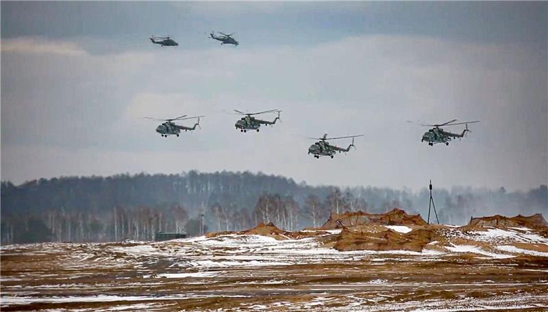 Moskau arbeitet an neuer Elite-Einheit bei Luftstreitkräften Russische Militärhubschrauber bei einer Militärübung in Belarus.